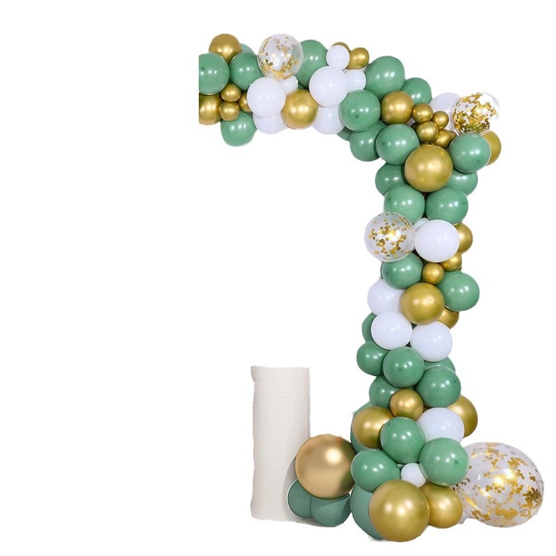Amazon cumpleaños globo decoración suministros de diseño de boda fiesta de inauguración set de globo cadena de globo verde