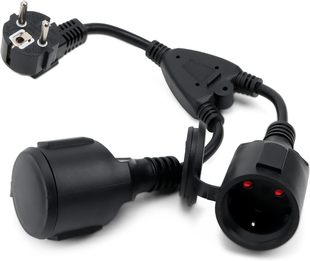 Ip44 Doppelstecker Für Steckdose, Strom Verlängerungskabel