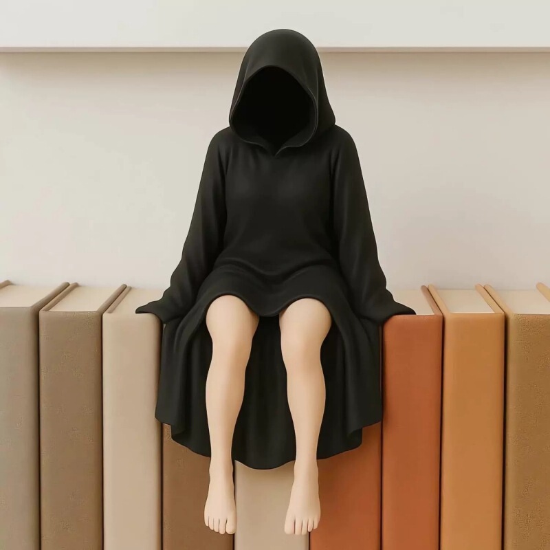 新款万圣节Mysterious statue 黑袍女王装饰品桌面摆件手办艺术品|undefined