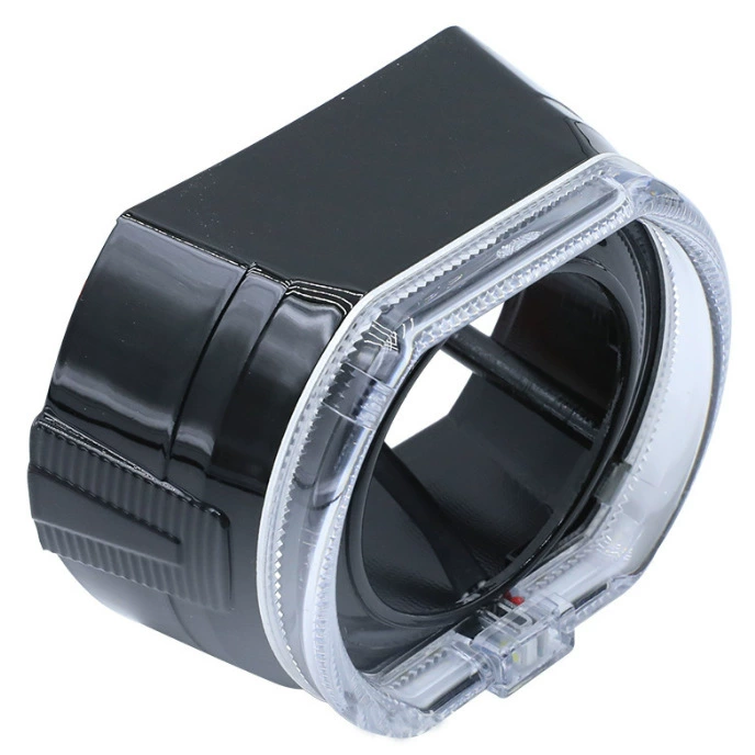 LED light modified dual-light lens integrated angel eyes 2.5 inch 3.0 inch car headlight decorative cover square