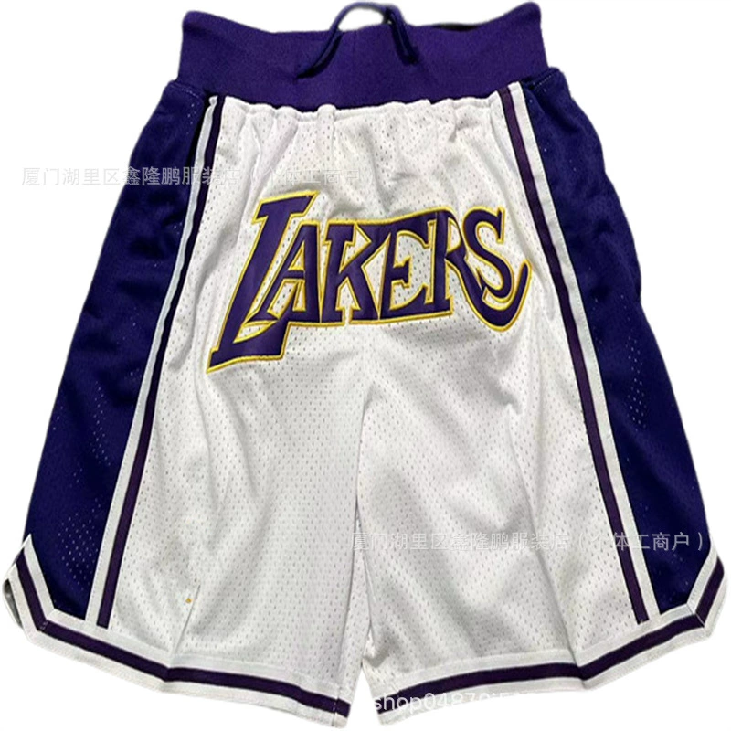 Зарубежная оптовая торговля спортивные штаны баскетбол Lakers Bulls Heat Nets Heat Sun Dream Tiger Year с нашитым карманом