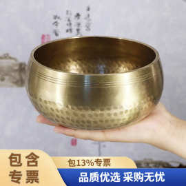 跨境热卖尼泊尔锤纹梵音钵瑜伽冥想佛音钵西藏颂钵佛音疗愈唱歌碗