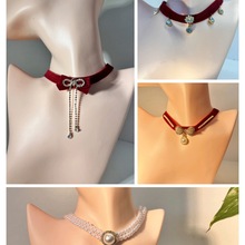 婚庆项链流行项链大全珍珠合金锆石个性风潮必备时尚高级轻奢