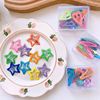 The new night light pentagram hair clip baby candy color clip a box of 10 installed physical store night market booth jewelry