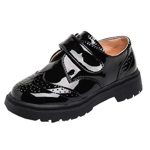 Children's shoes, boys' leather shoes, spring and autumn  new Korean style British black soft bottom primary school students' campus performance shoes