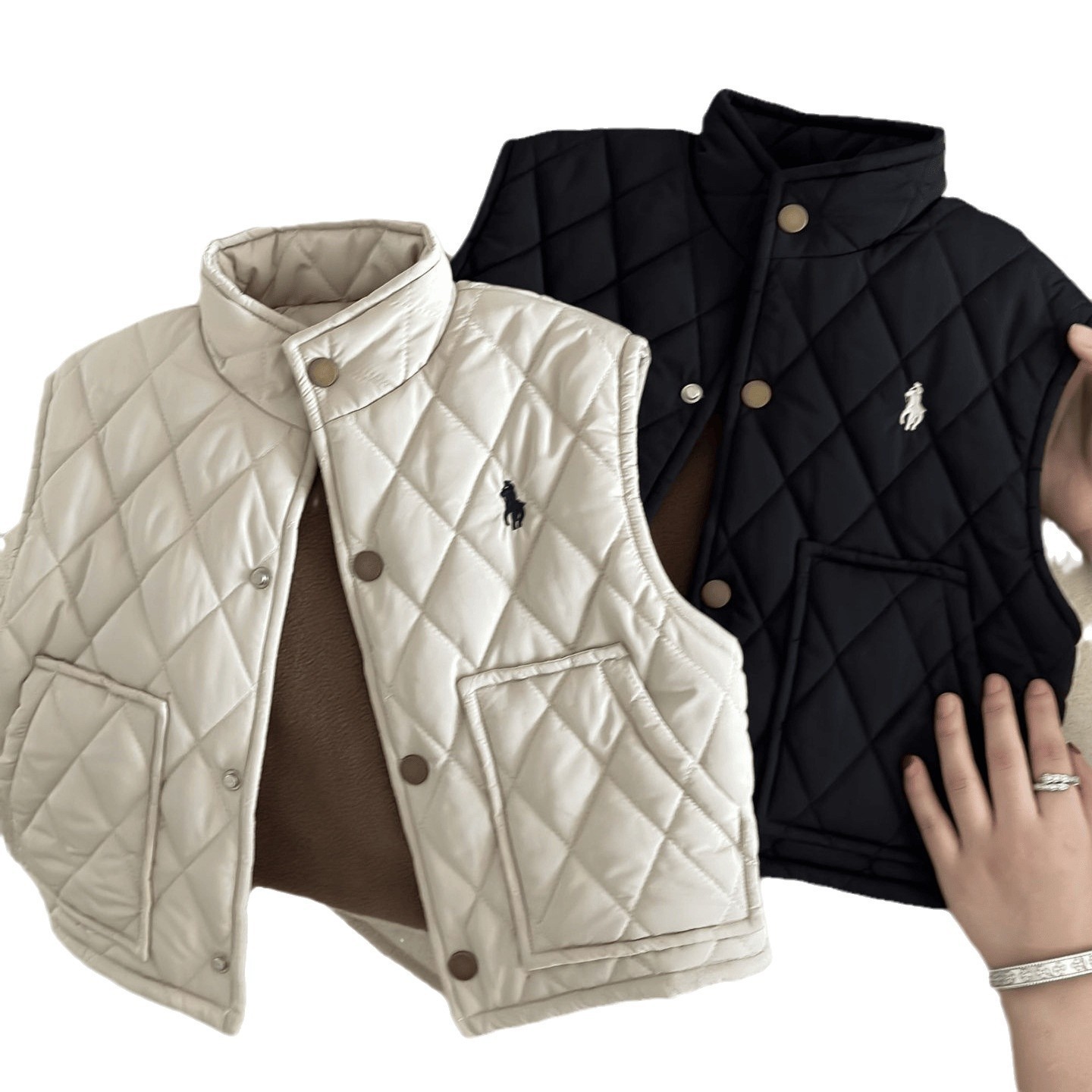 Chaleco infantil redondo para niños, chaqueta exterior, chaleco de rebeca para niños coreanos, chaleco sin mangas para niños de otoño e invierno, chaleco sin mangas, abrigo