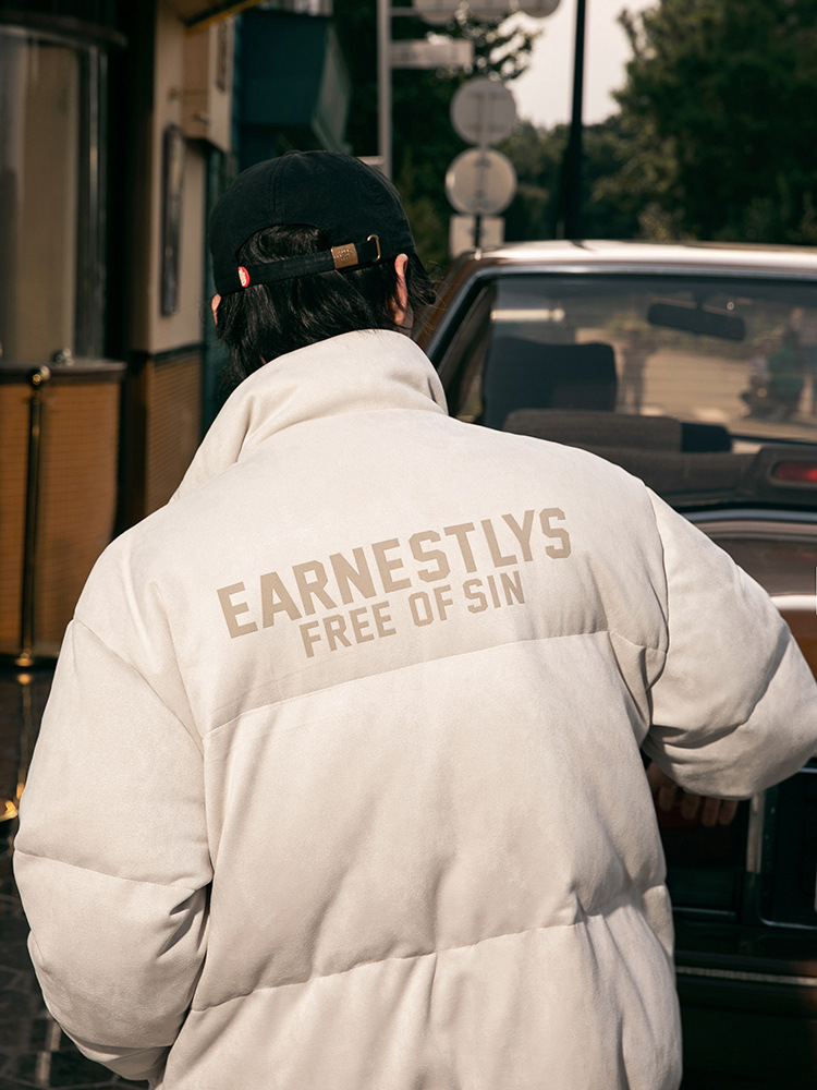 Nuevo abrigo de pan engrosado pareja marca de moda abrigo de algodón acolchado Abrigo acolchado de gamuza retro americano para hombres y mujeres invierno