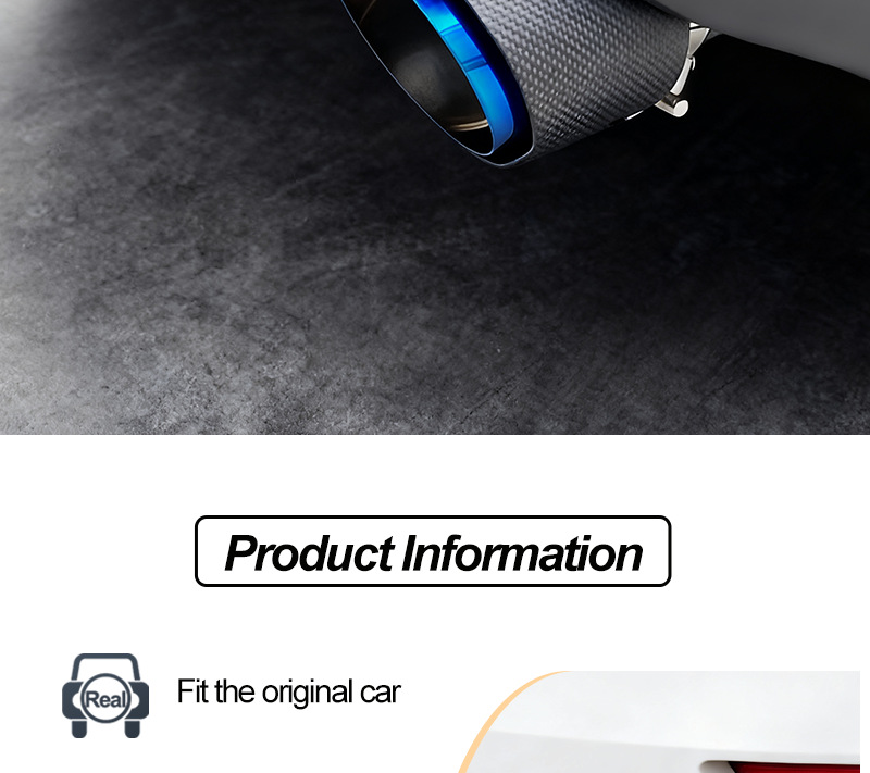 Suitable for 20-22 Model Mazda 3 Next Generation Axela Tailpipe Modification Exhaust Pipe Carbon Fiber Tailpipe