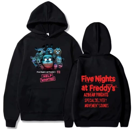 Худи в стиле стритвир Five Night, толстовки с капюшоном в стиле FNAF