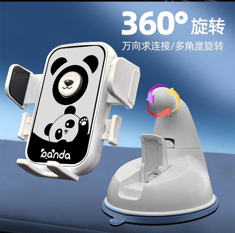 Female Driver Cartoon Mobile Phone Holder Car Suction Cup Car Instrument Support Navigation Car Mobile Phone Holder