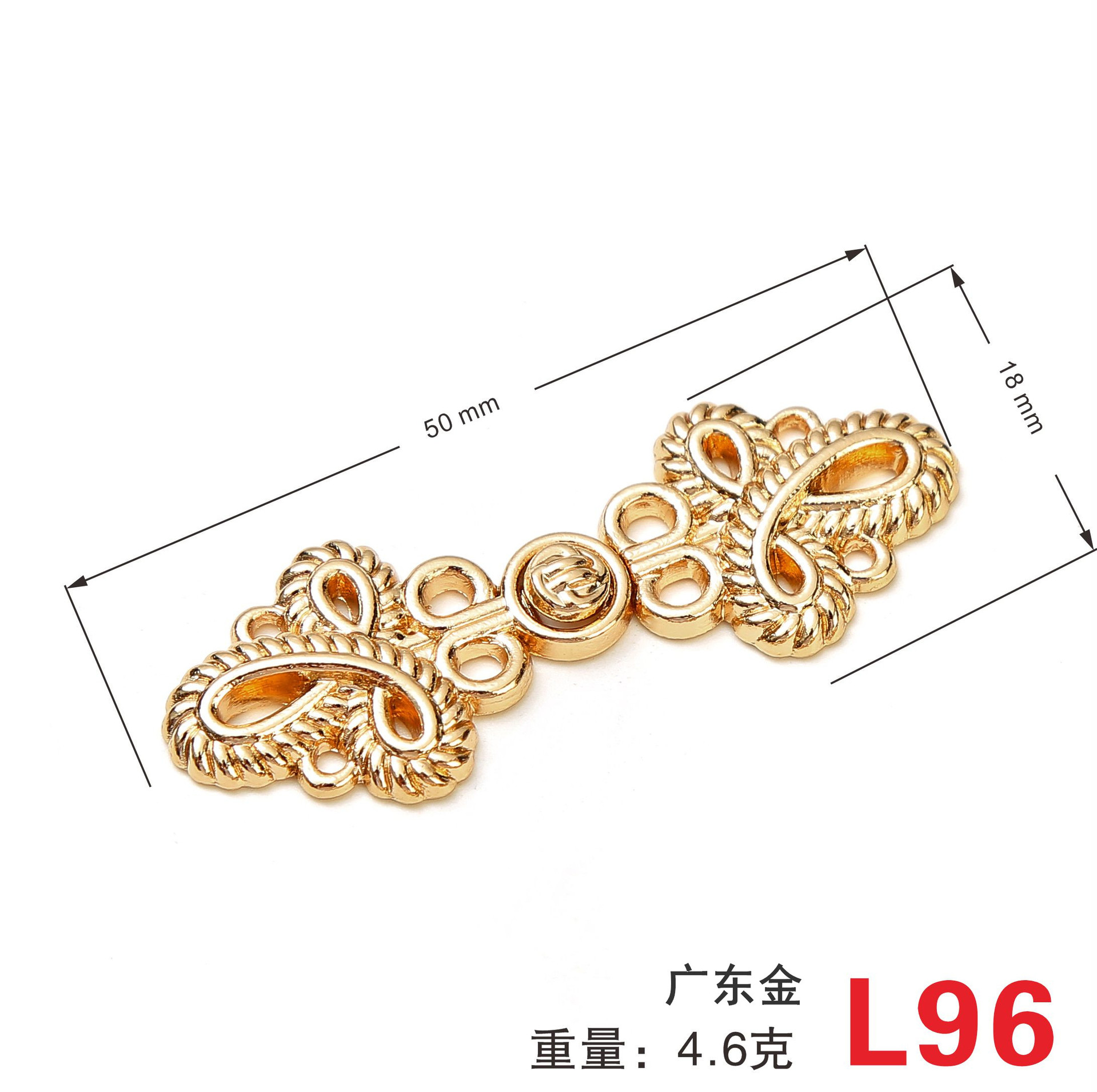 チャイナドレスの金属の一字のバックルの中国風のボタンの合金のdiyの縫い目のボタンの装飾は新しい中国式のロックの棒を掛けます。