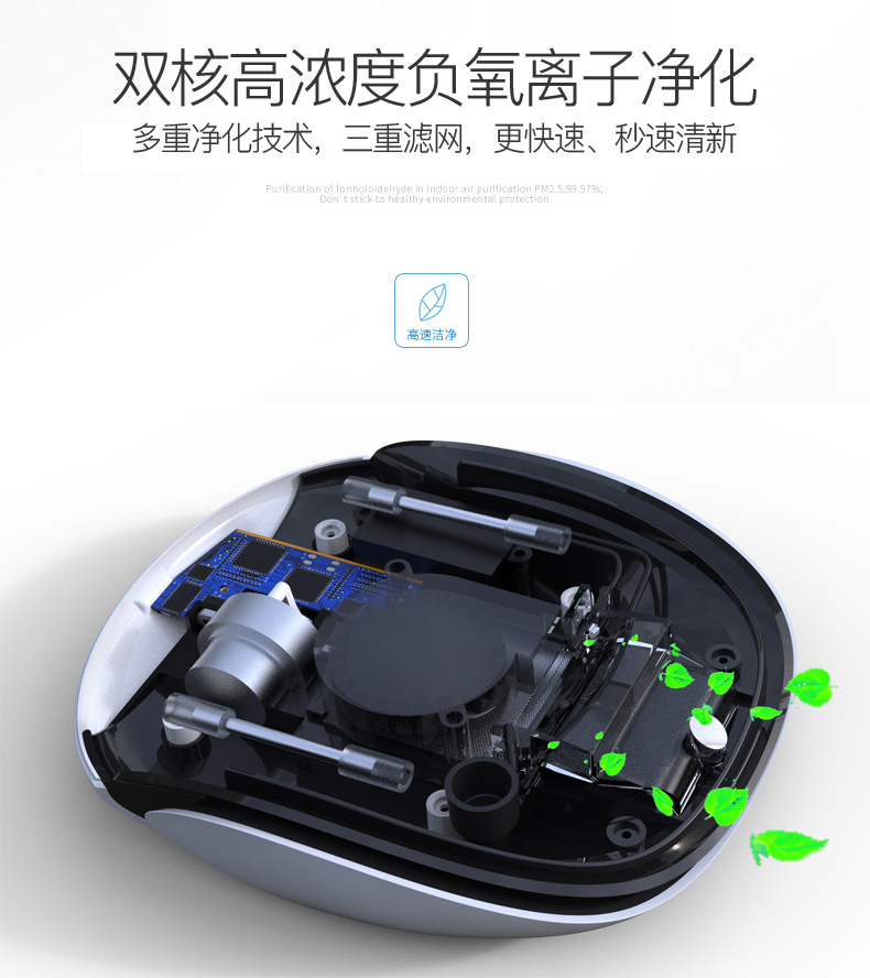Car Purifier Air Purifier New Car Interior Formaldehyde Removal Odor Removal Car Haze Pm2.5 Negative Ions