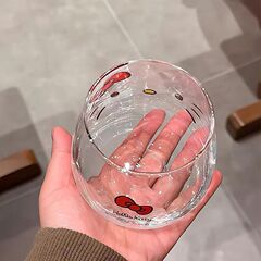 kitty玉桂狗美乐蒂玻璃杯少女心牛奶果汁杯加厚大容量可爱女便携
