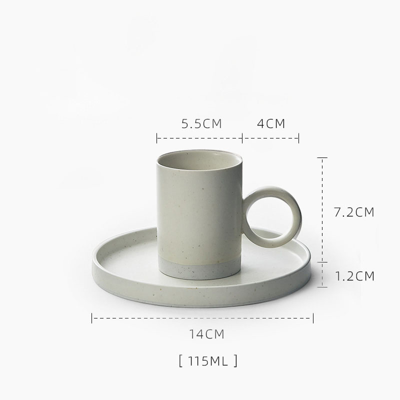 Cerámica de mano de lavado de café de oído nórdico vientos de café italiano de alto valor de alta calidad exquisito menú de la tarde conjunto de platos