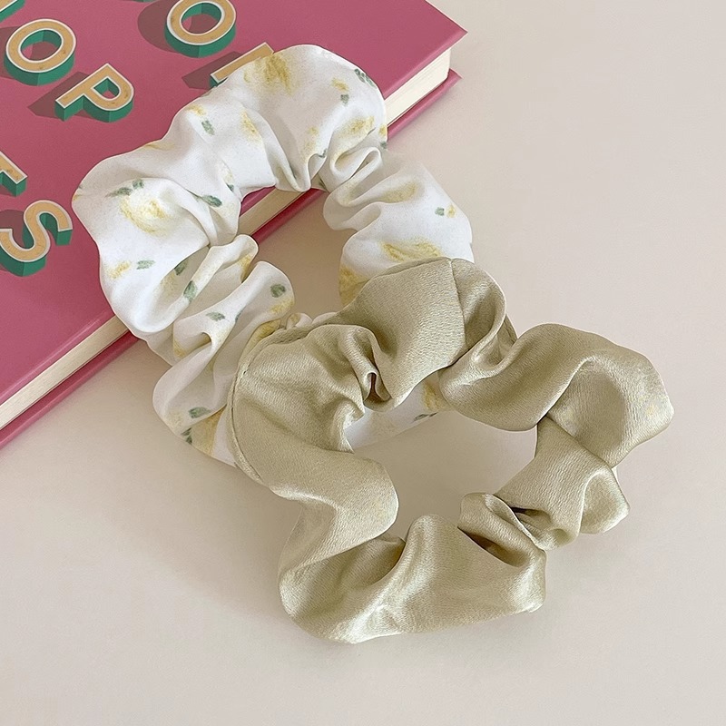 Lazo para el cabello de intestino grueso de encaje de alta calidad de Corea del Sur, flor para la cabeza duradera de todo fósforo, banda de goma de alta elasticidad, bufanda cuadrada, cuerda para el cabello