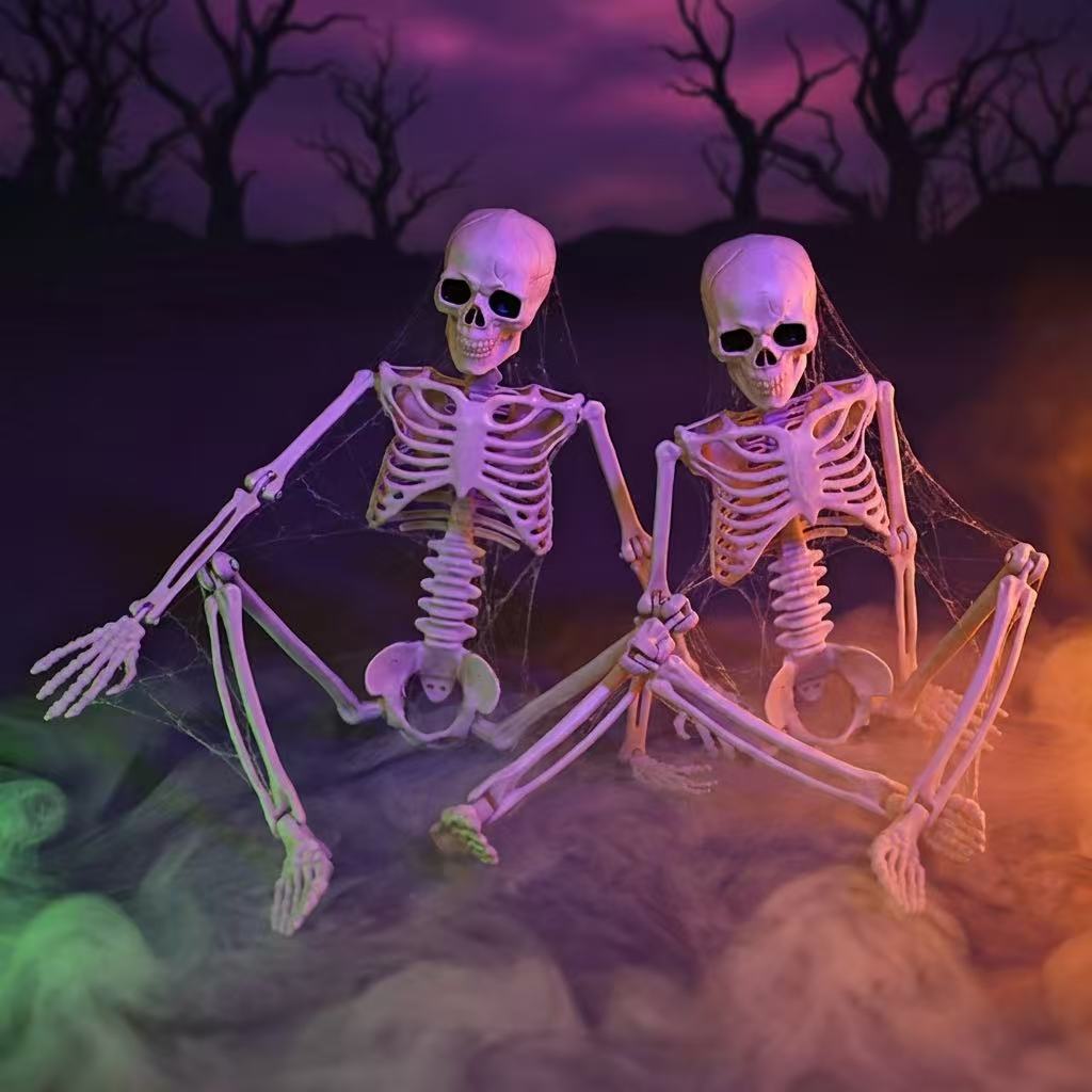 Halloween esqueleto móvil decoración de la casa embrujada horrores accesorios adornos blancos fabricantes al por mayor Amazon