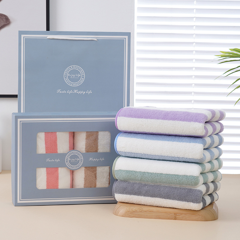 Coral Velvet Towel Peach