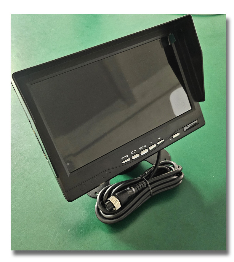Truck Recorder Vehicle-Mounted Display 7inch High-Definition Reversing Images 12Vahd2-Channel Construction Vehicle Monitoring Display Screen