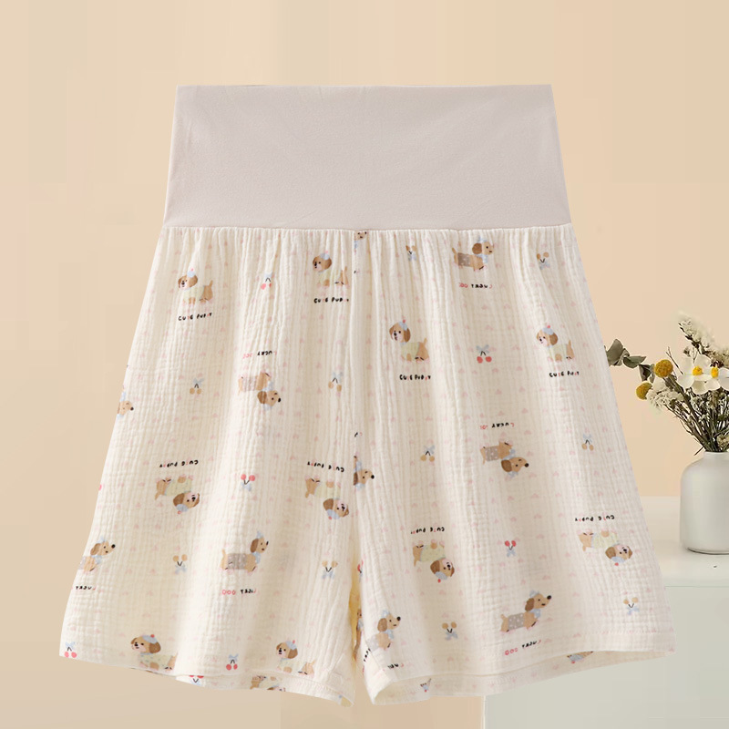 Xiyue Summer Pure Cotton Double-Layer Gauze Maternity Pants New Wholesale Elastic Waistband Shorts for Pregnant Women Pre and Postpartum