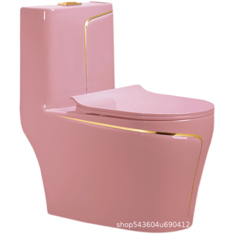 Nuevo inodoro moderno color hogar ordinario inodoro de cerámica luz lujo ins Rosa inodoro image 5