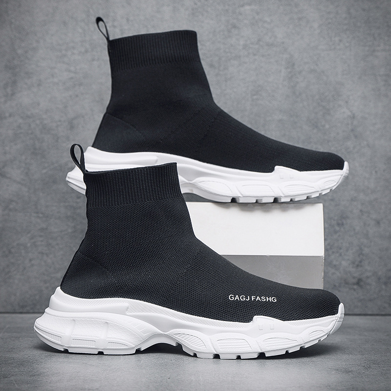 Spring and Autumn Breathable Socks Shoes New Model Trend Brand Single Layer Mesh Face Men's Slip-on Lazy Shoes Sports Casual Shoes