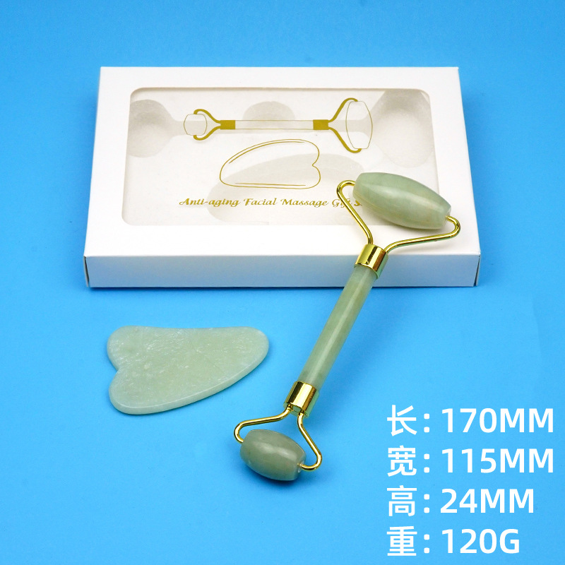 Fábrica al por mayor salón de belleza cuerpo entero espalda raspado masaje cara ojo Jade rodillo raspado tablero combinación traje