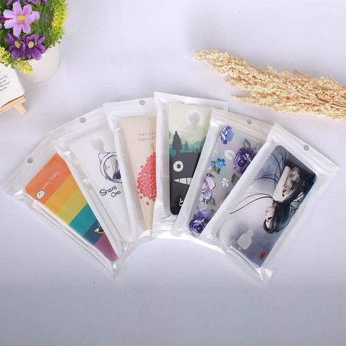 Ziplock bag translucent plastic bag mobile phone case packaging bag pearlescent film yin and yang bone bag sealed bag