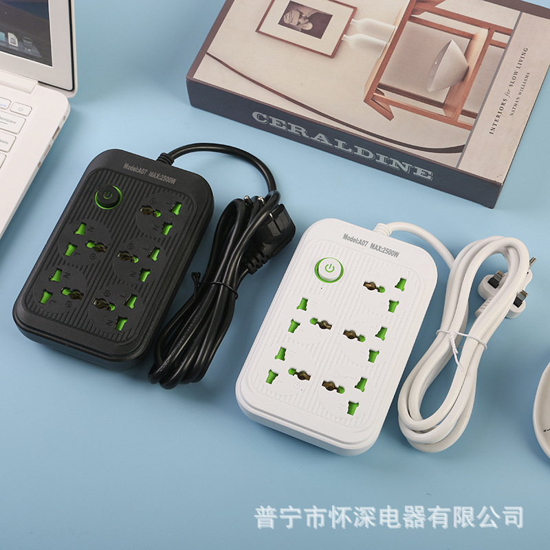 Estándar británico estándar europeo estándar americano con enchufe de puerta de seguridad con cáscara negra cáscara blanca color mixto embalaje neutro cinco agujeros quince jack