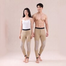 加大码男女同款德绒保暖裤高弹护膝贴片加绒加厚紧身打底裤情侣装