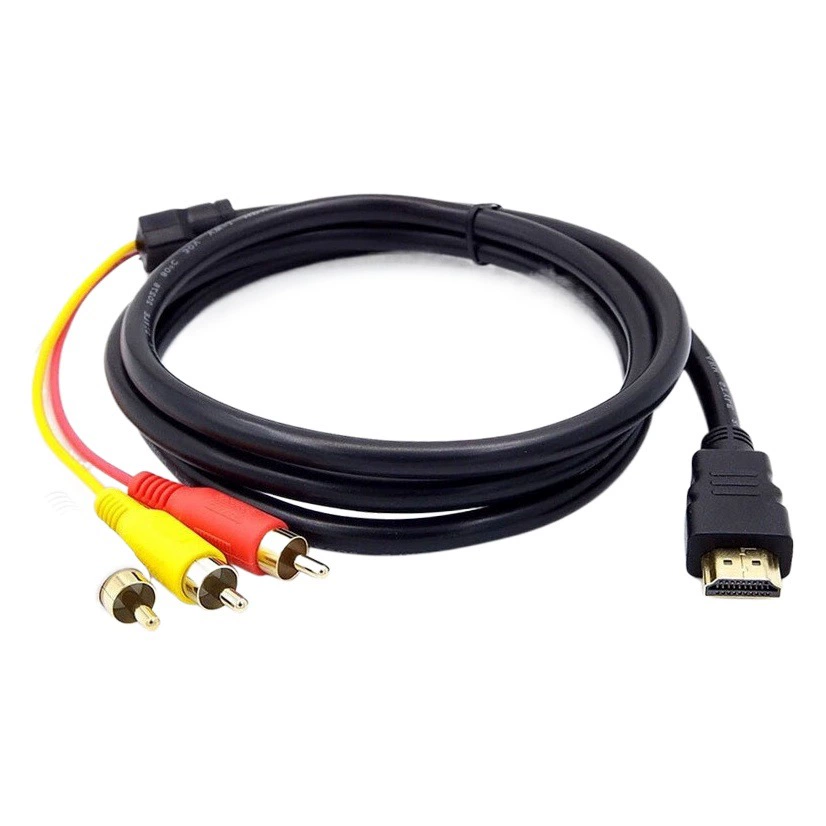 HDMI к 3RCA приставка для подключения кабеля HD HDMI к 3 лотос видео кабель аудио 1,5 м