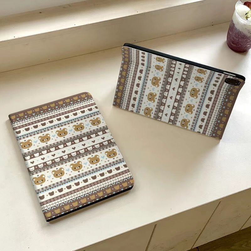 Funda TPU Estilo Libro Retro para iPad 11/Air 7/6/5/4/Pro con Soporte Anticaídas
