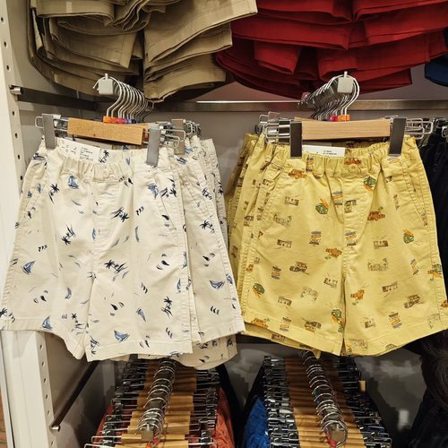 U brand children's clothing/boy's/-girl's summer elastic waistband cartoon print shorts casual pants 454467/454471
