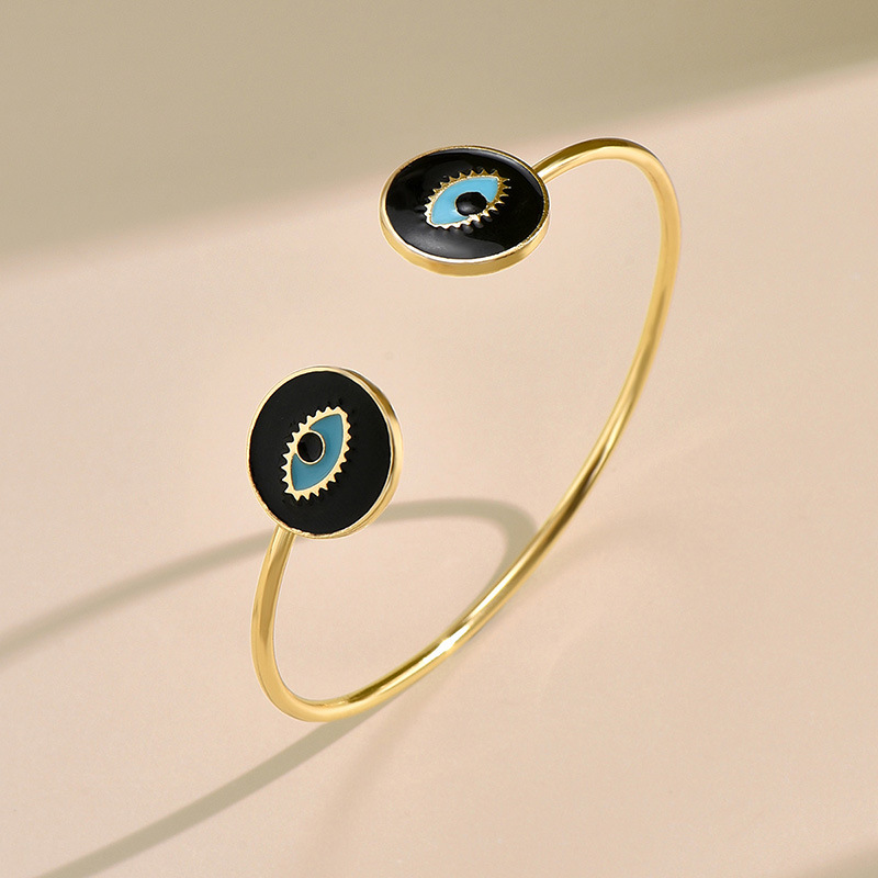 1 Piece Original Design Eye Alloy Enamel Plating Womenu0027S Bangle