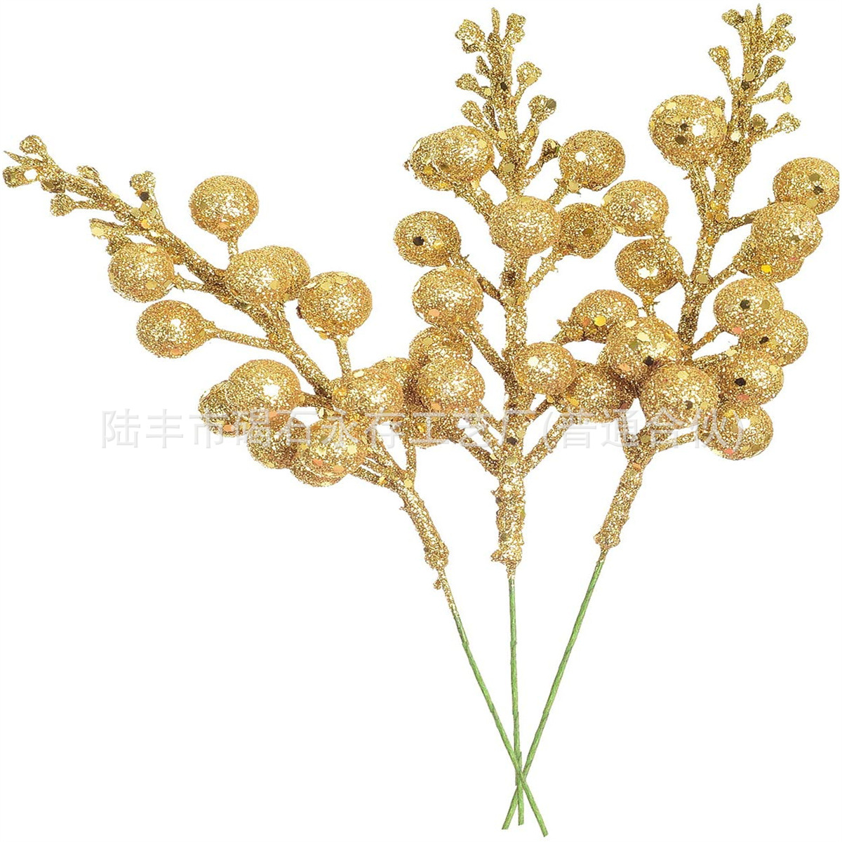 15 cabezas brillante Rosa Blanco Rojo Dorado ramo de accesorios de Navidad decoración DIY ramo de flores Polo accesorios Berry