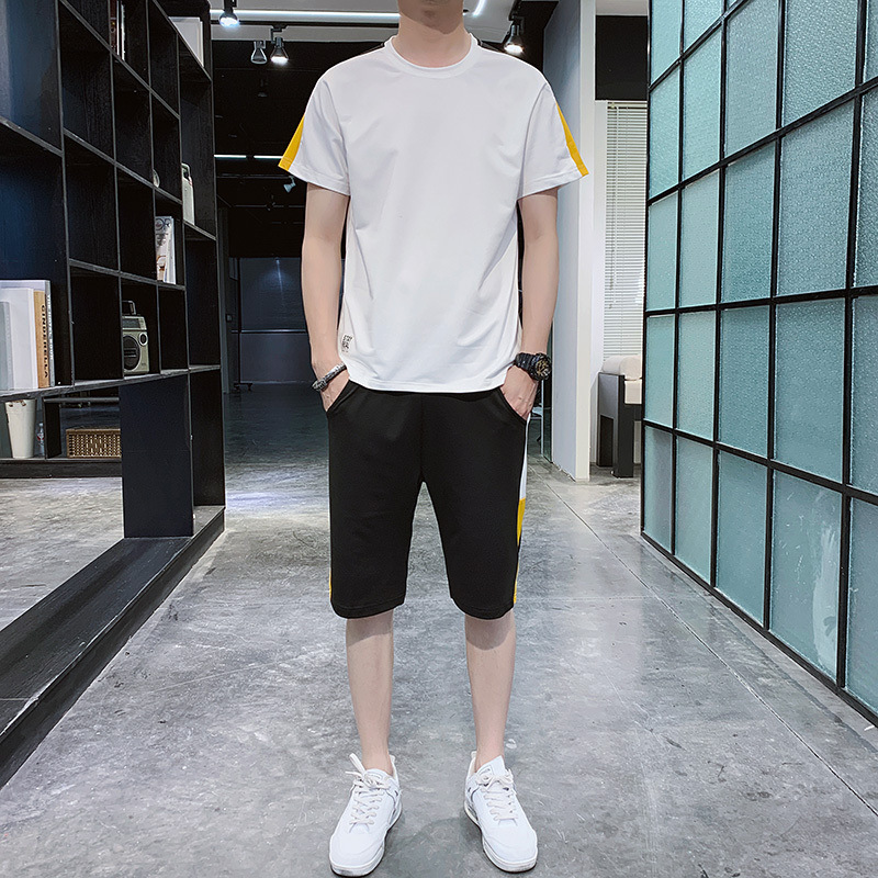 [Fabrica directa en stock] 2025 nuevo traje de hombre joven transpirable de moda con corto guapo