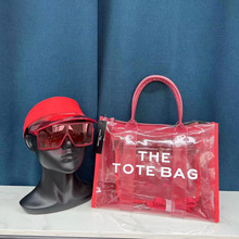 外貿包包女夏季透明2022新款女士PVC果凍包大容量手提斜跨沙灘包