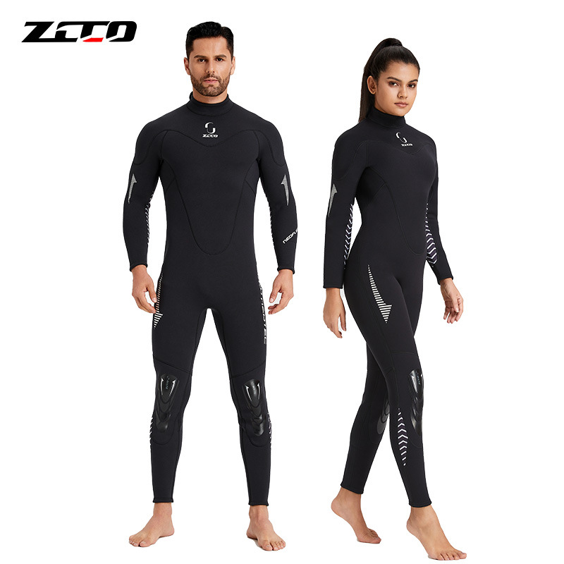 Cross-Border New 3mm Wetsuit Men's One-Piece Warm Surfing Wetsuit Women's Long-Sleeved Cold-Proof Snorkeling Winter Swimsuit