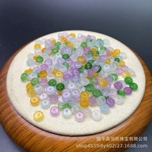 厂家批发高冰翡翠糖果色小平安扣小扣子小算盘珠配饰多色合集