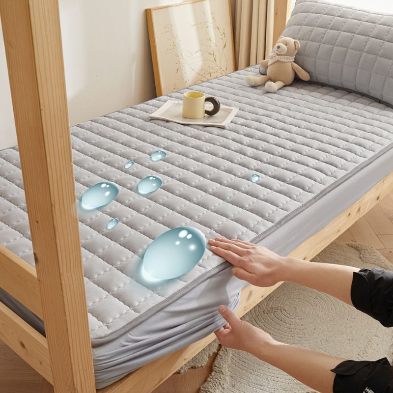 Celosía curvada de hoja de cama impermeable - gris claro