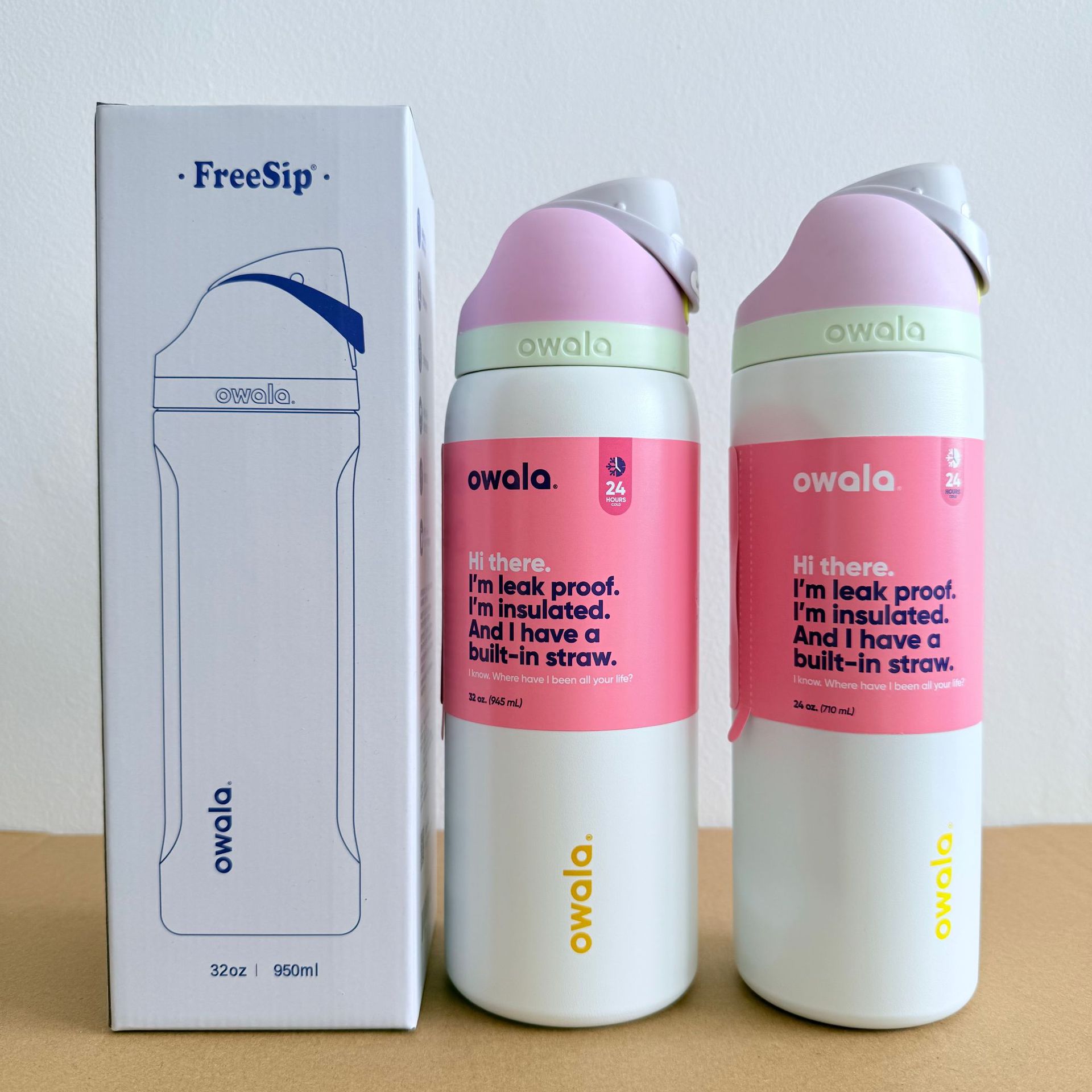 Owala en stock de gran capacidad portátil hervidor de agua al aire libre para hombres tazas de agua caliente de moda para mujeres tazas de fruta deportivas al por mayor