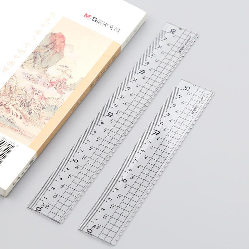 Morning Light ARLN0413 Simple Acrylic Ruler Transparent Student School Supplies Wave Ruler Learning Supplies Wholesale
