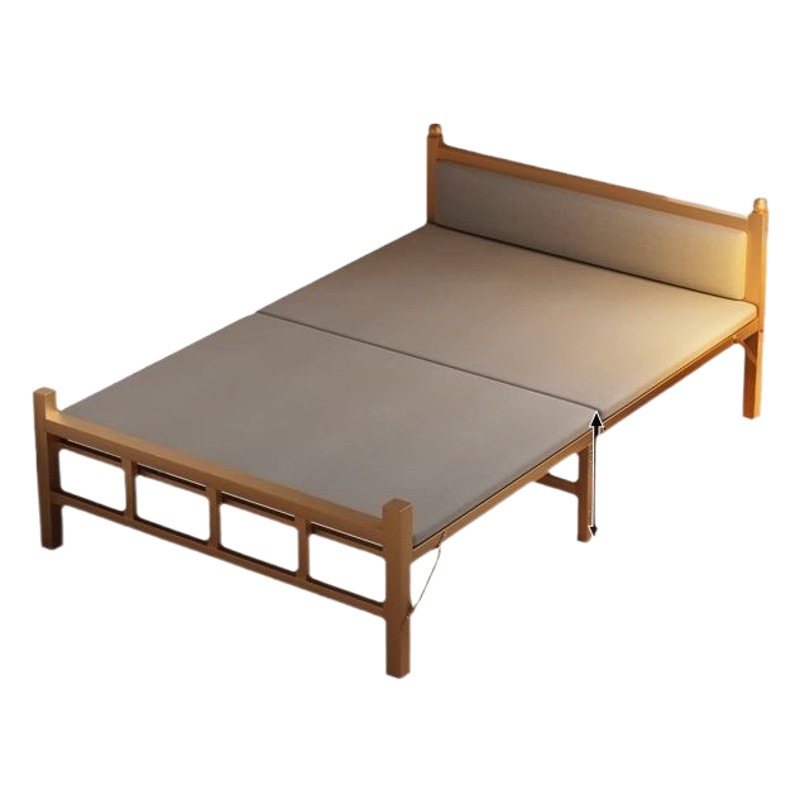 Cama plegable Cama individual Oficina en casa Pausa para el almuerzo Cama simple Cama doble 1 metro 2 Habitación de alquiler Cama dura Cama de hierro