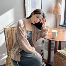 DIGM广州十三行女装2025秋冬马海毛羊毛针织衫开衫毛衣女A3M009