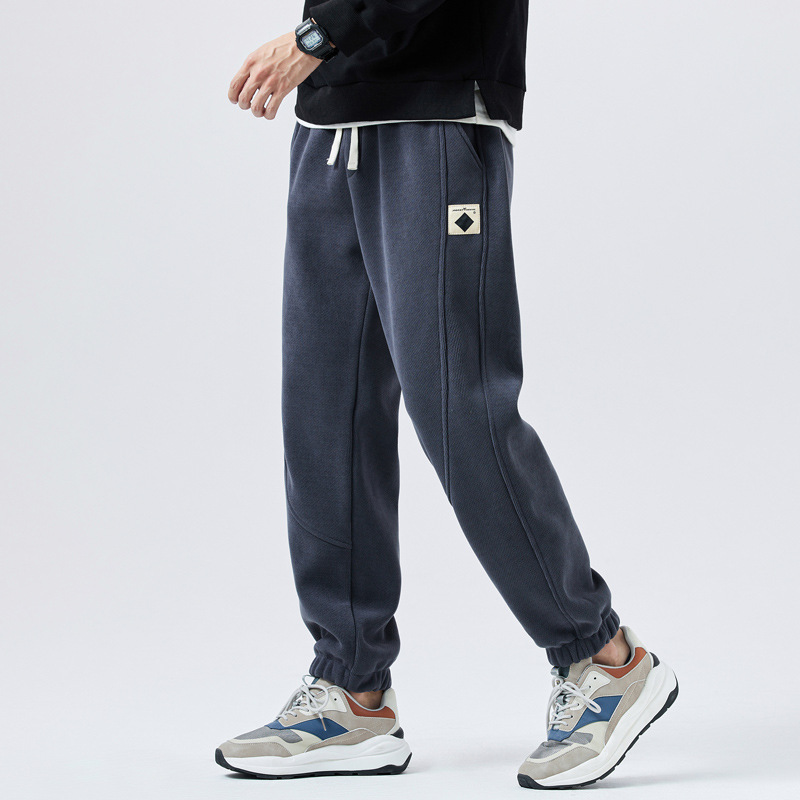 2026 Autumn Chenille Sweatpants Men's Loose Plus Size Sports Pants Casual Pants