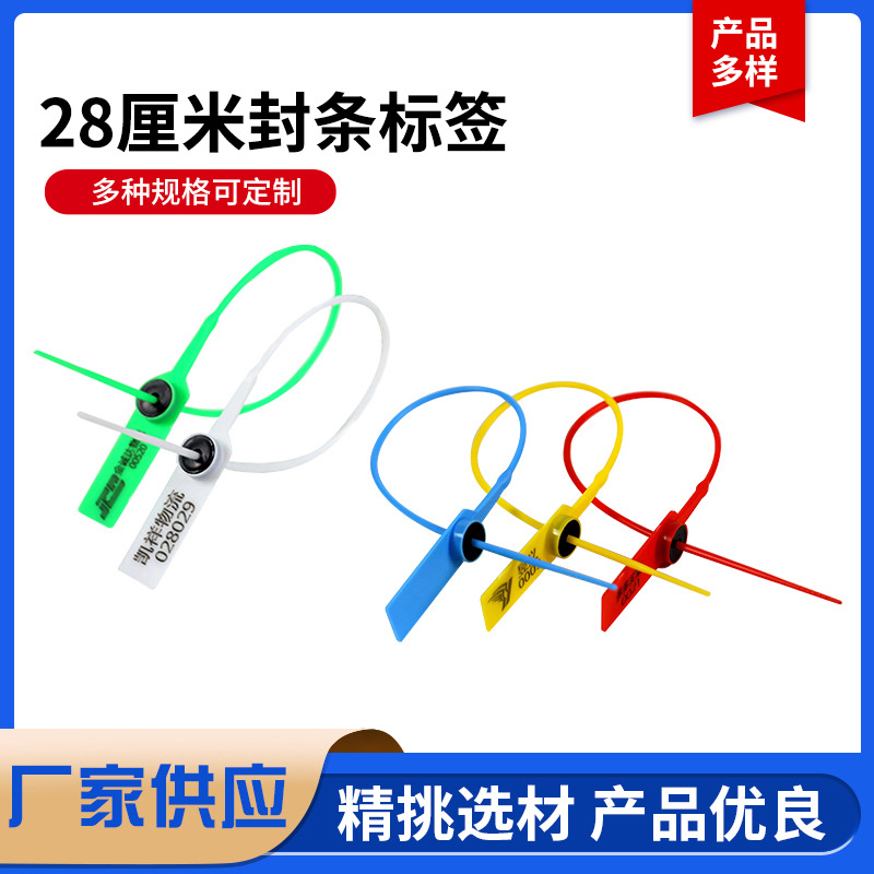 跨境封签一次性塑料封条集装箱封签对叉扎带货柜封物流铅封