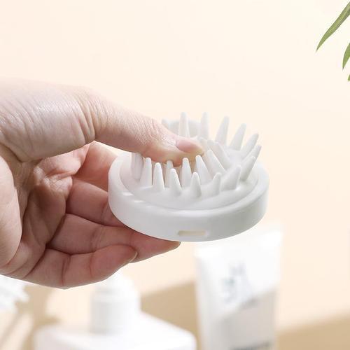 Japanese style silicone simple unprinted soft and comfortable soft bristle cleaning cleaning bath massage scalp health care shampoo brush