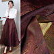 wine red gilt jacquard fabric geomorphic fluid retro cheongsam coat skirt pants decorative clothing designer fabric