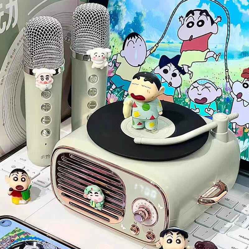 Crayon Shin-Chan Bluetooth Karaoke Audio Microphone Creative Gift for Boys and Girls Singing Speaker Birthday Gift