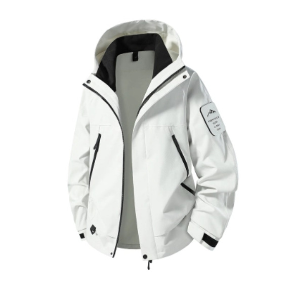 26 Outdoor windproof jacket, couple's style, loose-fitting, hooded, suitable for hiking and mountaineering