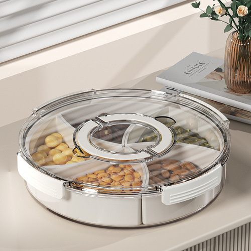 PET fruit bowl for home living room, light luxury candy nuts snack dry fruit storage bowl, transparent fruit bowl